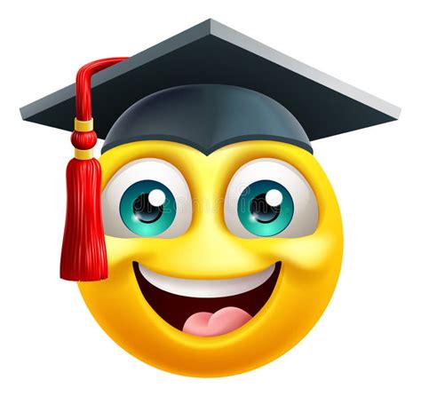 Education School College Graduate Emoji Emoticon Stock Vector