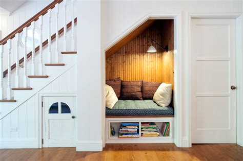 Cozy Reading Space Under Stairs Nook Cozy Reading Nook Stair Nook