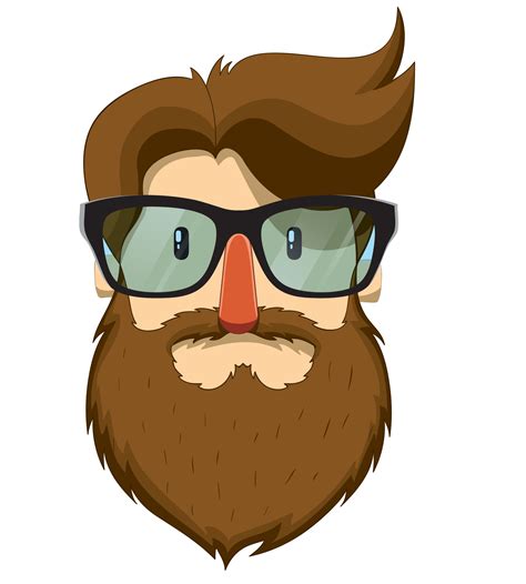Beard Man Moustache Clip Art Bearded Man With Glasses Png Download