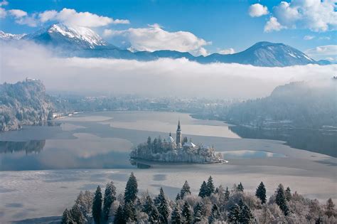 Frozen Lake Bled Travel Slovenia