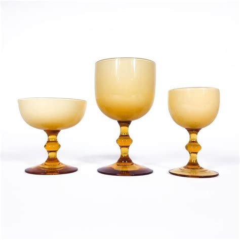 Vintage Carlo Moretti Butterscotch Cased Glass Aperitif Glasses Set Of 6 On Chairish