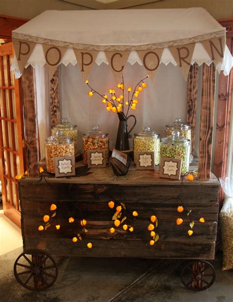 Pin By Mandy Haag On Wedding Wedding Candy Cart Popcorn Cart