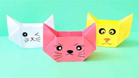 Origami Cat Box Easy Paper Crafts Without Glue Easy Paper Crafts 777