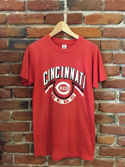 Vintage S Cincinnati Reds Baseball Champion T Shirt Large Etsy