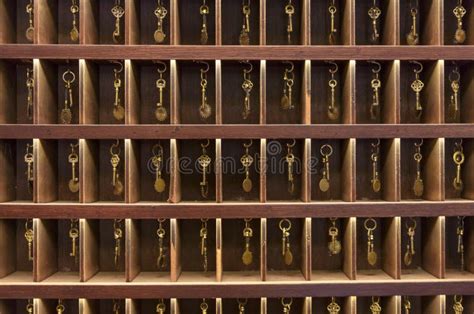 Retro Keys In Storage Hotel Reception Stock Photo Image Of Copper
