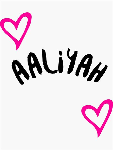 Aaliyah Name Pink Color Sticker By Narziko Redbubble