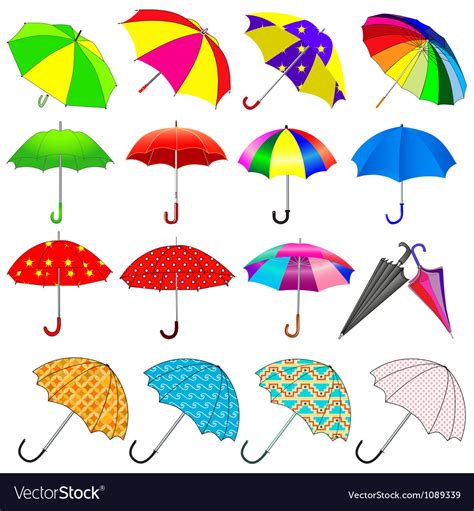 Set Of Umbrellas From The Rain Royalty Free Vector Image
