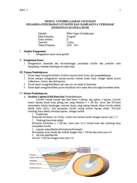 Sebut dan jelaskan sila faisal alfadh mata pelajaran : Contoh Soal Geografi Kelas 10 Semester 2 Tentang Litosfer ...