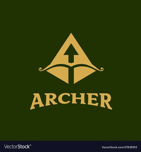 Archer Symbol Letter A Initial Royalty Free Vector Image