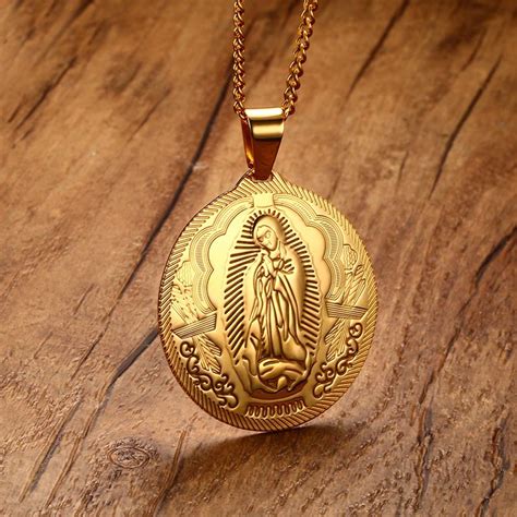With an array of cross designs and virgin mary pendants, our spiritual jewelry collections will be the. Mens Necklaces Virgin Mary Maria Miraculous Medal Pendant ...
