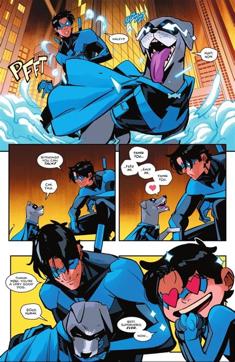 Nite Mite Gives Bitewing The Ability To Speak So Cute Nightwing Dc Comics Artwork Batman