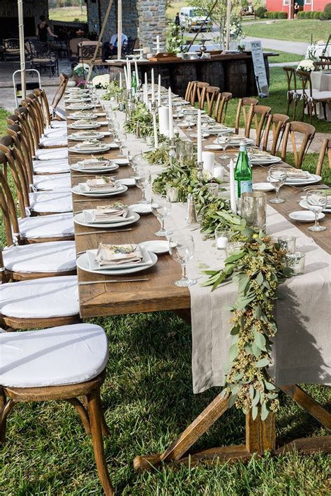 We've rounded up rustic wedding centerpieces all in one place so you these eighteen centerpiece ideas include rustic touches like mason jars and mason jar holders, lace and twine wrapped jars, macrame accents. Rustic Reception Table