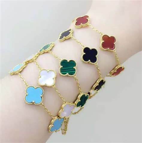 Luxury Brand Jewelry Design Women Five Flower Braceletrose Goldgold