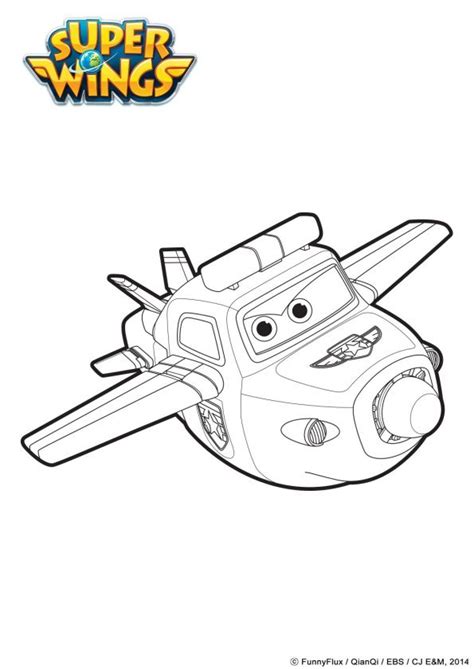 Coloriage Paul en mode avion - Coloriage Super Wings ...