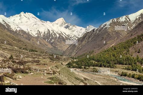 Beautiful Landscape Of Snow Covered Himalayan Mountains Around The