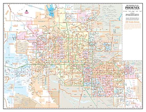 Metropolitan Phoenix Arterial And Collector Streets Zip Code Zones Desk