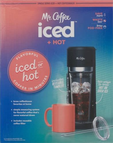 Mr Coffee Iced And Hot Single Serve Black Coffeemaker 1 Ct Ralphs