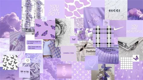 Aesthetic Purple Collage Laptop Wallpaper Planos De Fundo Fundos