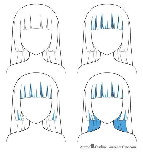 How To Shade Anime Hair Step By Step Animeoutline Anime Hair