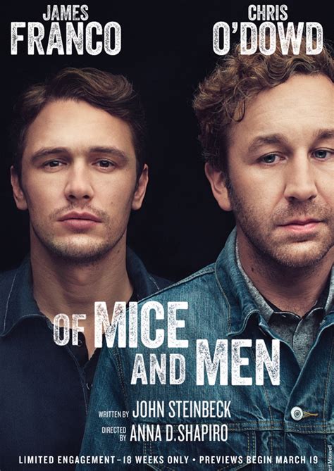 James Franco And Chris Odowd In First Broadway Poster For Of Mice And