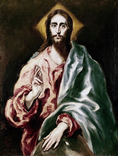 Christ Blessing The Savior Of The World Posters And Prints By El Greco