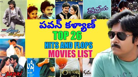 Pawan Kalyan Top Hits And Flops Movies List Video In Telugu List Youtube