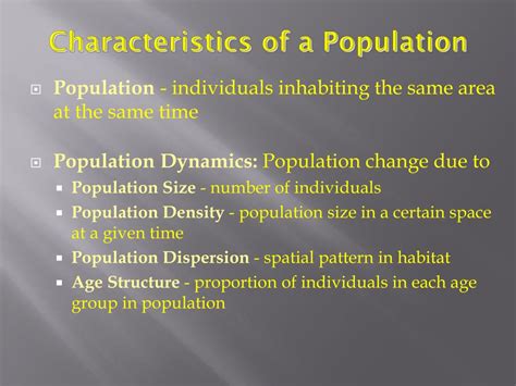 Ppt Characteristics Of A Population Powerpoint Presentation Free