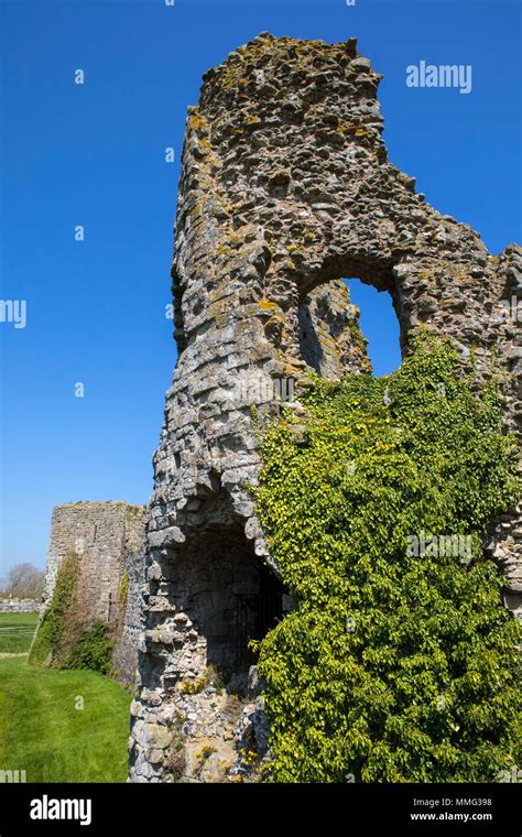 The Beautiful Ruin Of The Historic Pevensey Castle In East Sussex Uk