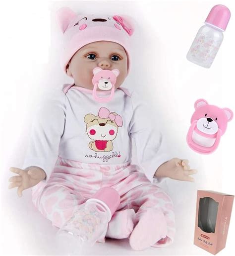 Ziyiui Real Life 22 Inch Reborn Dolls Realisitc Handmade Soft Silicone