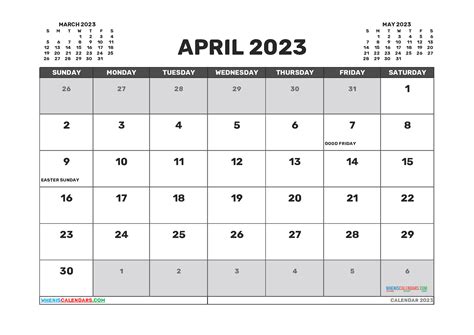 April 2023 Calendar Free Printable Calendar April 2023 2024 Calendar