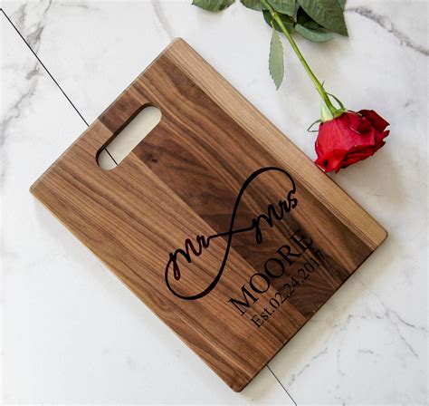 Personalized Cutting Board With Handle Engraved Cutting Board