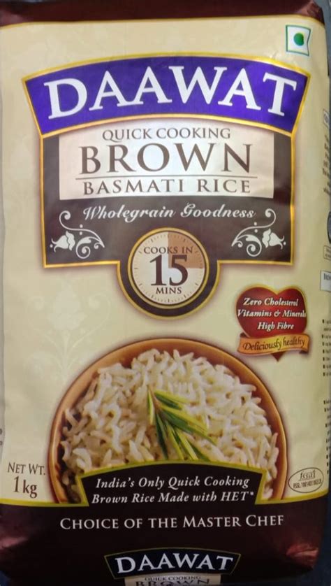 Daawat Brown Basmati Rice 1kg Amman Household Supplies Pte Ltd