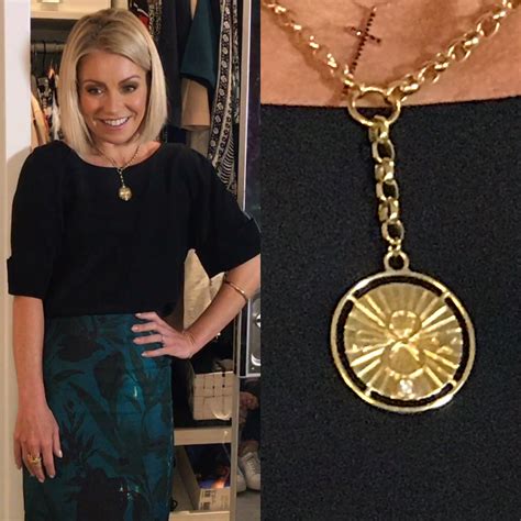 My inspiration for this necklace was kelly ripa. Kelly Ripa's Suite 1521 Foundrae gold Karma necklace. Live with Kelly Fashion Finder | Karma ...