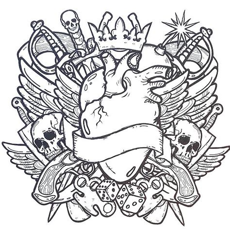 This is an relaxing digital colorbook with large selection of tattoos ideas like mandala, florals, flower paint book , and animals tattoo art and many more. Heart Tattoo Coloring Pages at GetColorings.com | Free ...