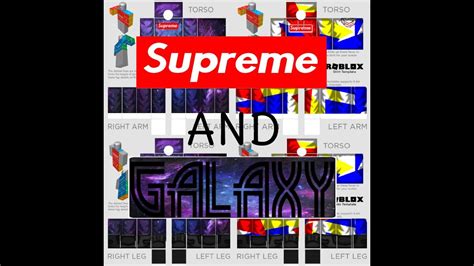 How To Put Supreme And Galaxy Templates On Your Roblox Shirt Using