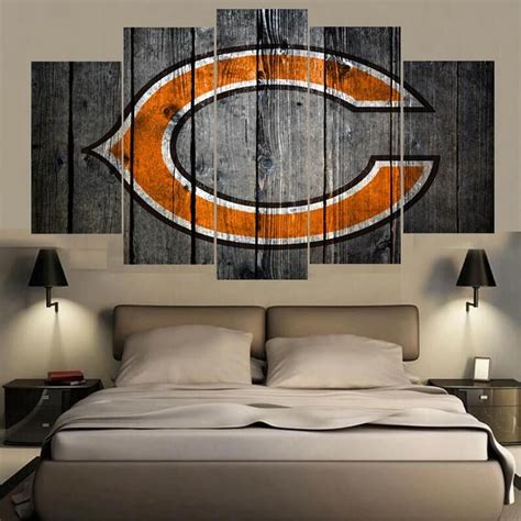 Visit espn to view the chicago bears team schedule for the current and previous seasons. 5 Panel Chicago Bears Canvas ManCave Art | 49ers bedroom ...