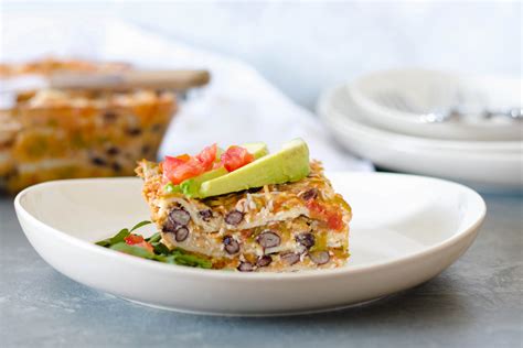 Cooked chicken breasts, refried beans, shredded colby jack cheese and 2 more. Layered Hatch Green Chile Enchilada Casserole • A Life ...