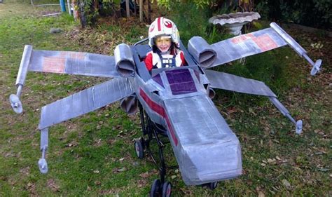 Cardboard X Wing Build And Pilot Suit For His Daughter Chloe Made By