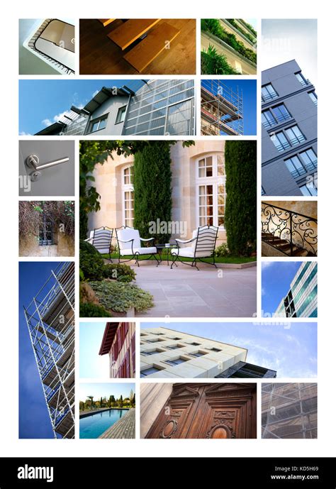 La Arquitectura De Las Viviendas Y Edificios En Un Collage Fotograf A