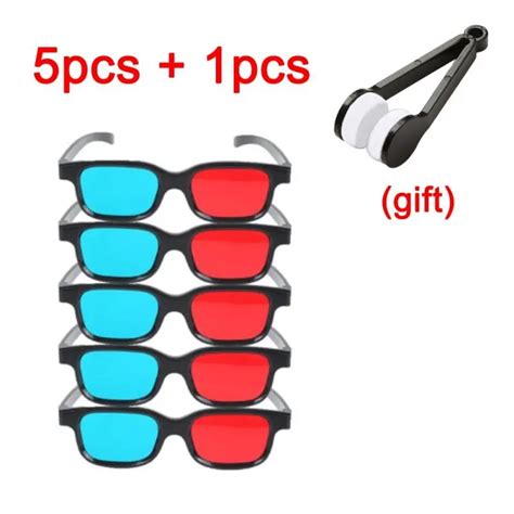 Black Frame Red Blue 3d Glasses Home Theater Immersive Experience For Dimensional Anaglyph Movie