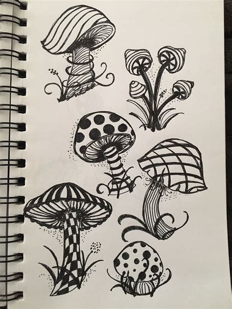 Trippy Mushroom Drawing At Explore Collection Of
