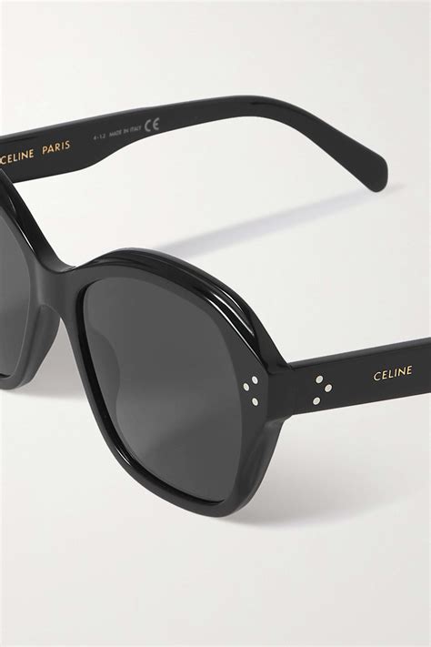 black oversized round frame acetate sunglasses celine eyewear net a porter