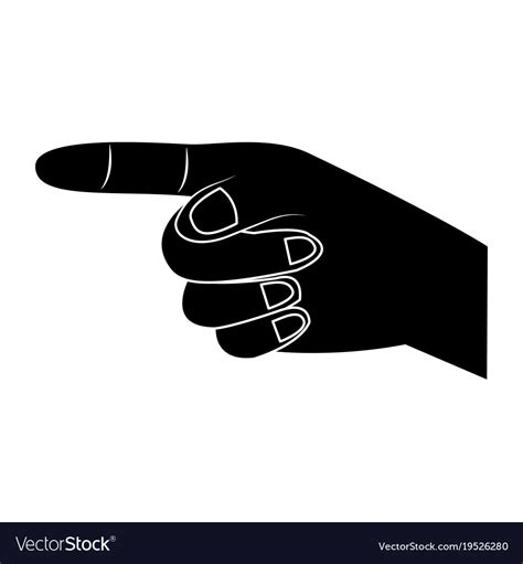 Index Finger Pointing Hand Gesture Icon Image Vector Image