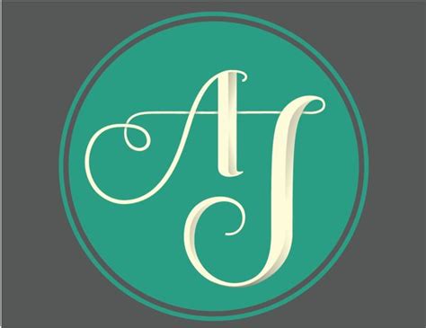 A J Monogram Wedding Logo Monogram Personal Logo Design Wedding