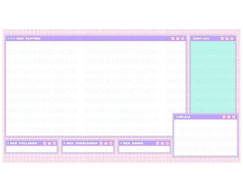 Twitch Aesthetic Pixel Computer Screen Overlay Streamer Etsy