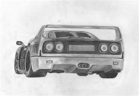 F40 Drawing By Avery Wilson Pixels