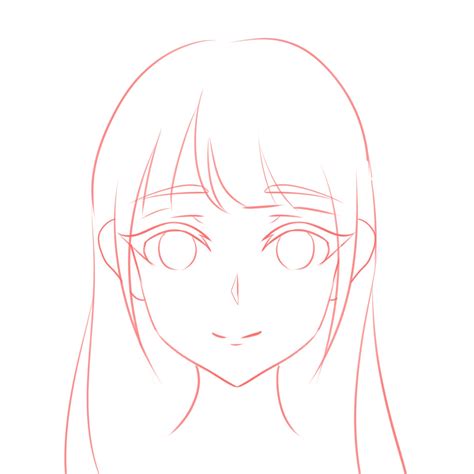 How To Draw The Head And Face Anime Style Guideline Front View