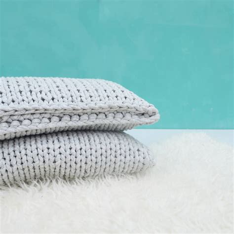 Maybe you would like to learn more about one of these? hand knitted rectangle cushion by jessica lee ...