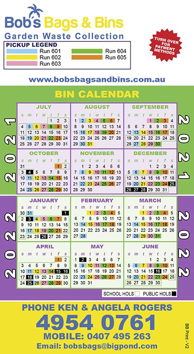 Collection Calendars Bobs Bags