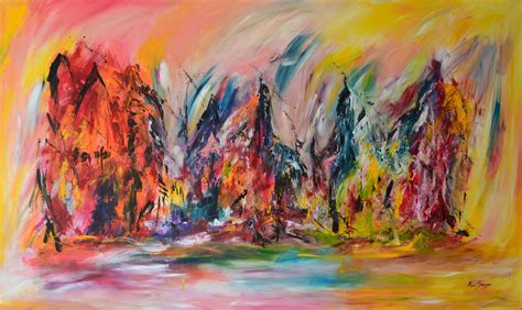 Toile xxl multicolore 220 x 130 cm de l artiste contemporain Âme Sauvage